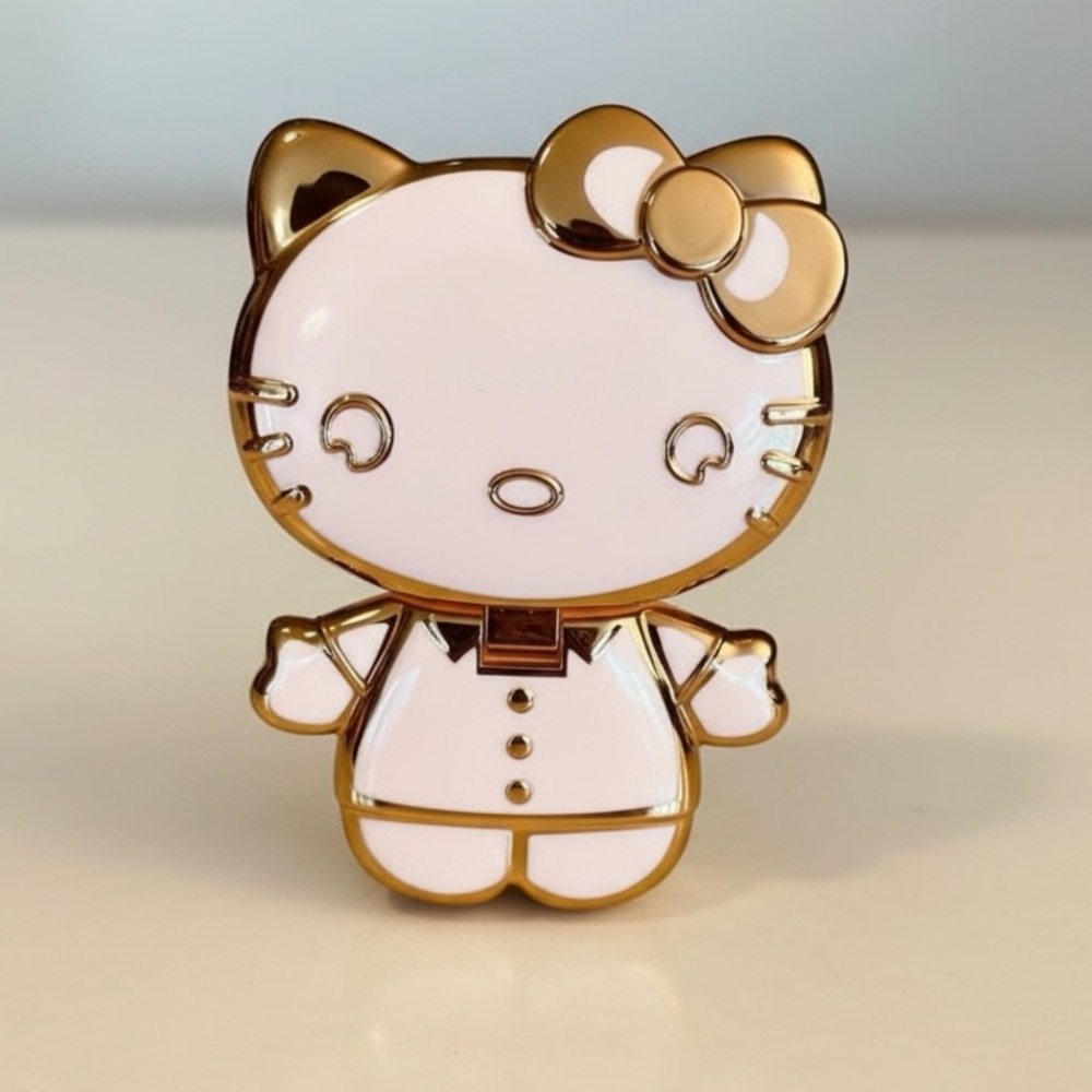 HELLO KITTY Mobile Ph Holder Back Sticker Foldable/Rotatable Makeup Mirror, NIP - Picture 2 of 11